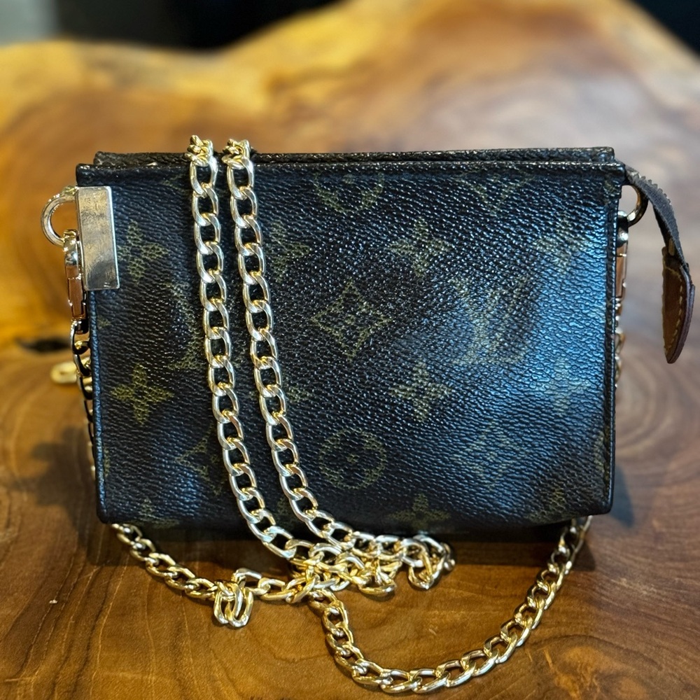 Louis Vuitton Monogram Poche Toilette 15 Cosmetics Pouch Purse/converted - Picture 12 of 15